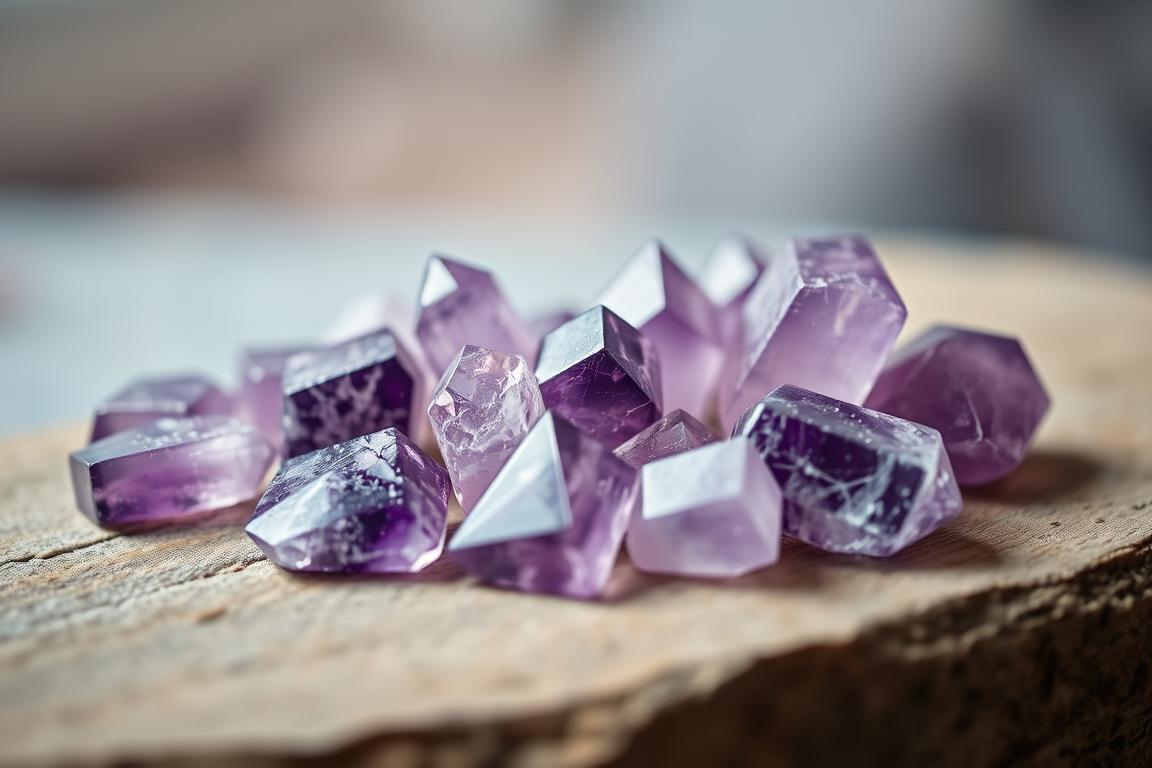 Amethyst und Bergkristall gegen Halsschmerzen