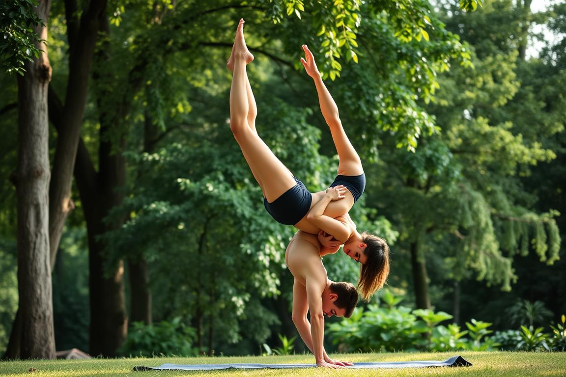 Balanceübungen AcroYoga