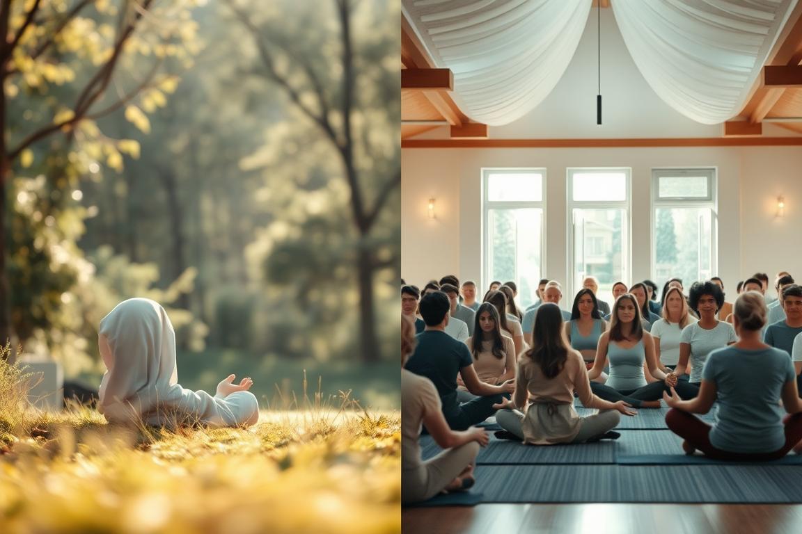 Meditation alleine vs. in der Gruppe